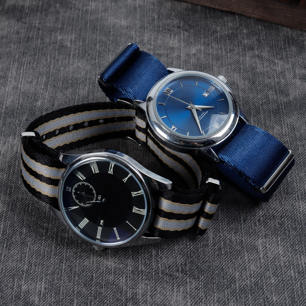 Factory Direct Sales One Piece of Seatbelt Nylon Watch Straps NATO Seatbelt Nylon Wrist Watch Bands Multi Color Omega Watch Nylon Bracelet