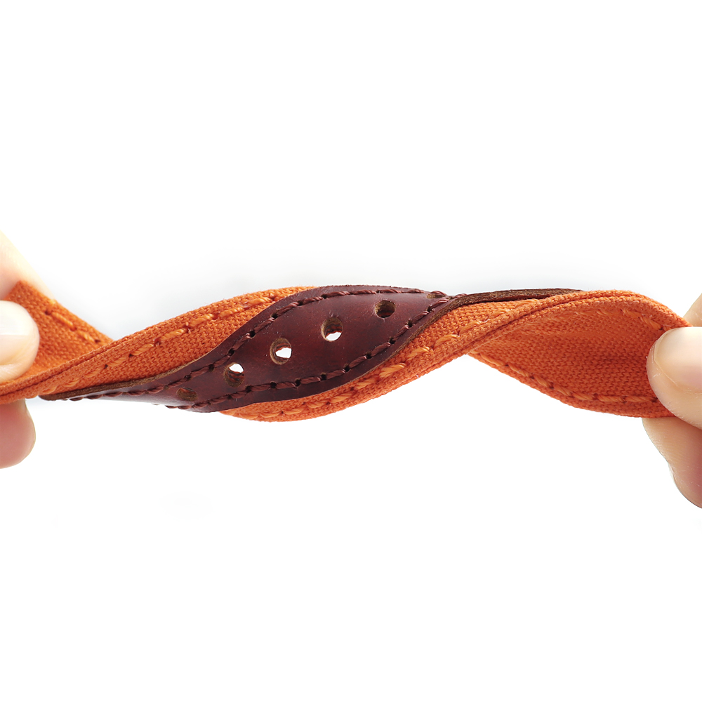 New Arrival Canvas Watch Straps with Leather 2 Piece of Hybrid Watch Bands for Samrt Watch 18mm 20mm 22mm 24mm Custom Brand Canvas Watch Bands