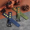 2 Piece of Leather+Nylon Watch Straps Factory Direct Sales Colorful Nylon Watch Bands Quick Release Hybrid Strap for Smart Watch