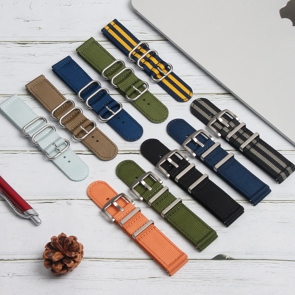 Classic ZULU Nylon Watch Bands Manufacturer Wholesales 2 Piece of Nylon Watch Bands Quick Release Nylon Watch Band for All Watch