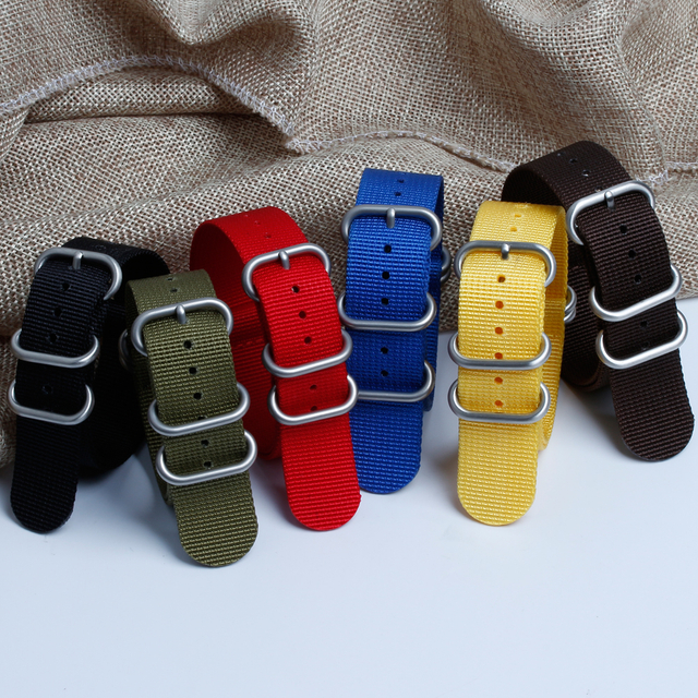 OEM Custom Nylon Watch Bracelet Fashion ZULU Bands Wholesales Single Pass Nylon Wrist Watch Bands with 304L watch buckle Nylon Watch Strap Manufacturer from China