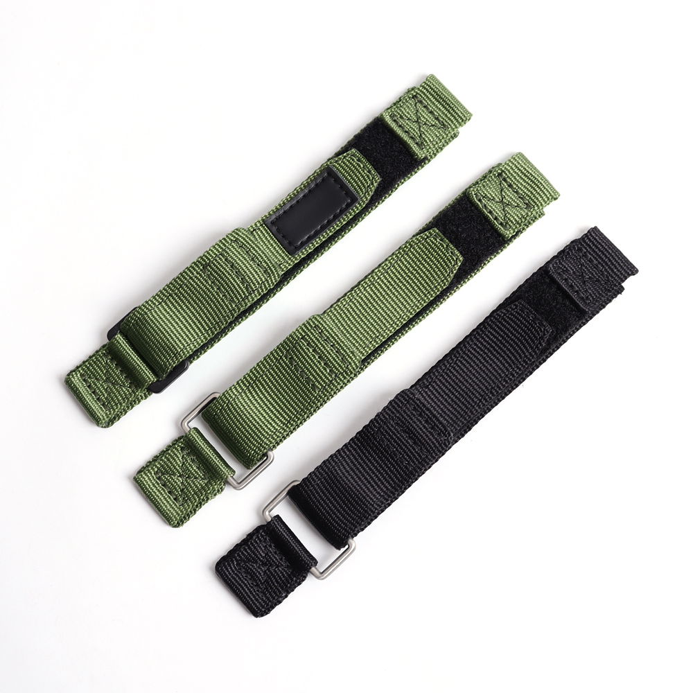 Hybrid Watch Strap Maker Nylon+Leather Hook and Loop Wrist Watch Bracelet OEM Bulk Custom Velcro Watch Bands for Smart watch