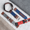 Watch Straps Manufacturer Nylon+Leather Hybrid Watch Bands Bulk Custom 18mm 20mm 22mm 24mm Nylon Watch Straps with Leather Holes