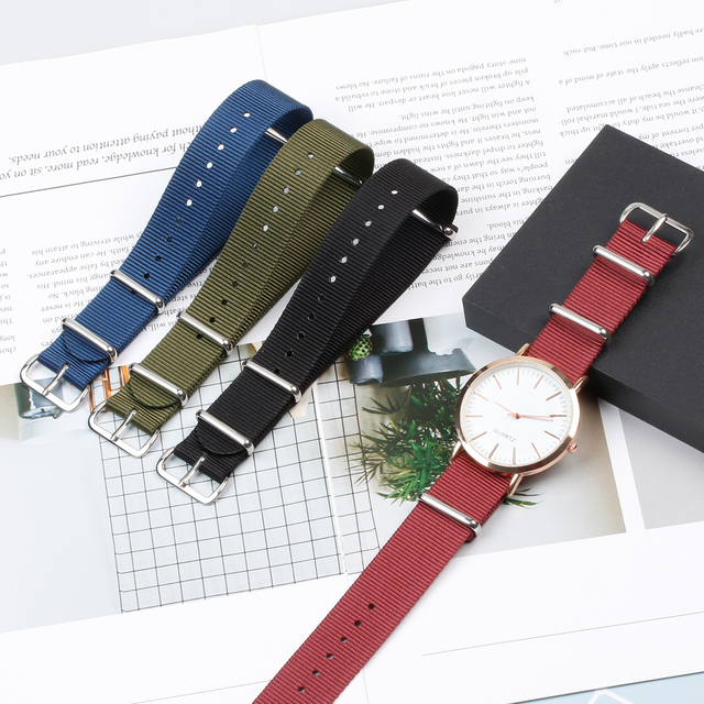 One Piece of Welded Nylon Watch Straps Factory Custom Colorful Nato Nylon Watch Bands G10 Buckle Nylon Watch Bracelet