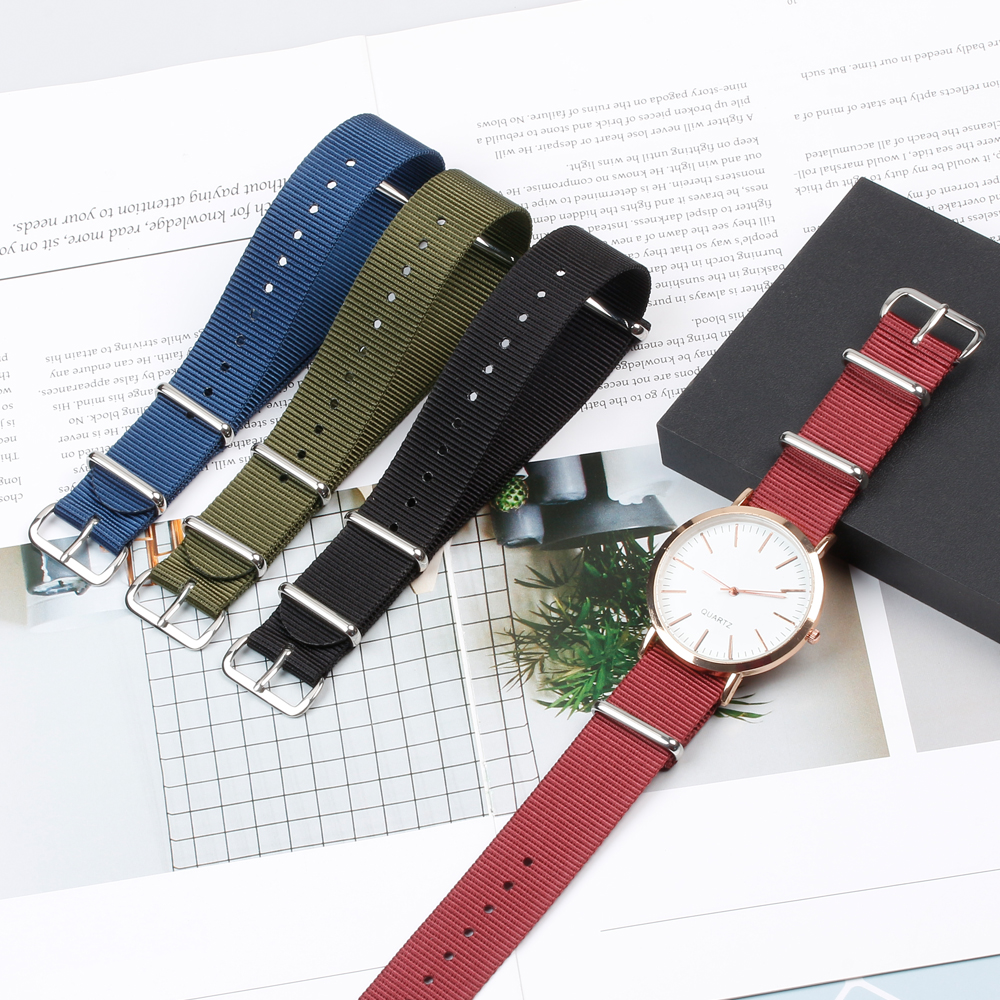 One Piece of Welded Nylon Watch Straps Factory Custom Colorful Nato Nylon Watch Bands G10 Buckle Nylon Watch Bracelet