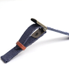 Bulk Custom 2 Piece of Canvas Watch Straps with Deployment Clasp Oxford Cloth Watch Bands with Leather Loops Soft Denim Watch Bracelet