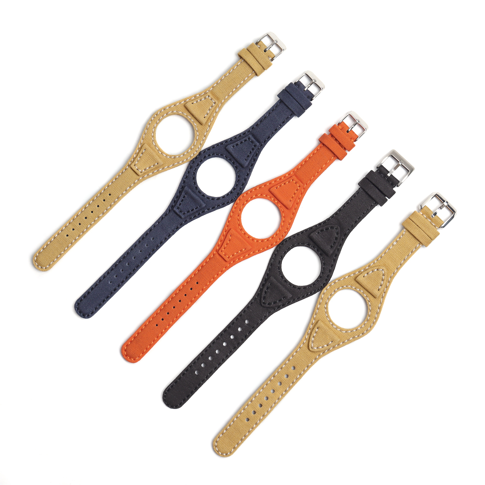 New Product Single Pass Canvas Watch Bands Mix Color Bond Canvas Watch Straps Factory Bulk Custom Cuff Canvas Watch Bracelet