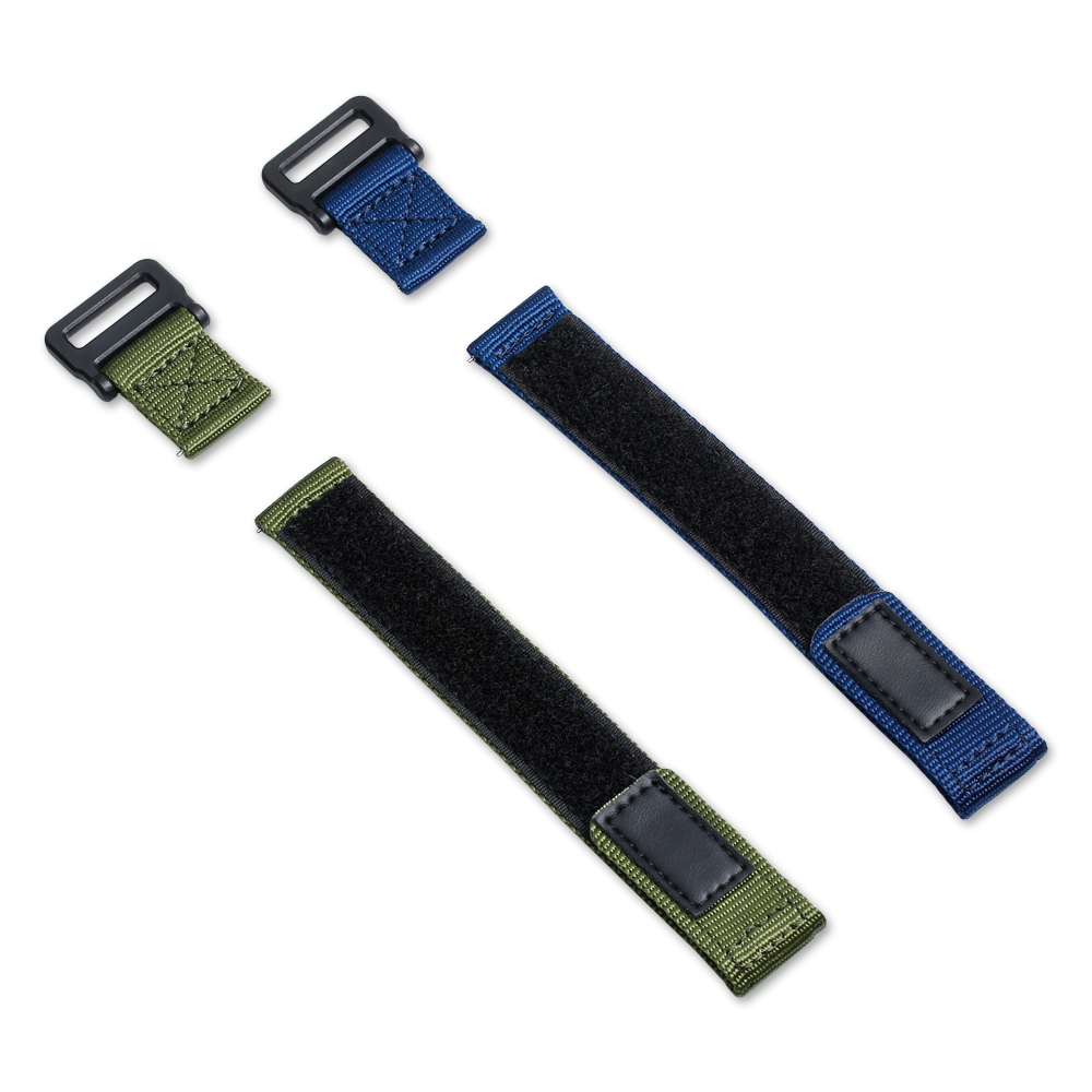 Shenzhen Watchband Manufacturer Custom Fabric Velcro Watch Straps Factory OEM Hook and Loop Leather Watch Bands with Plastic Buckle