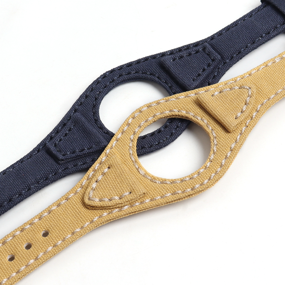 New Product Single Pass Canvas Watch Bands Mix Color Bond Canvas Watch Straps Factory Bulk Custom Cuff Canvas Watch Bracelet